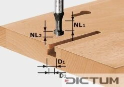 Festool Fraise à Rainurer En T HW S8 D10,5/NL13